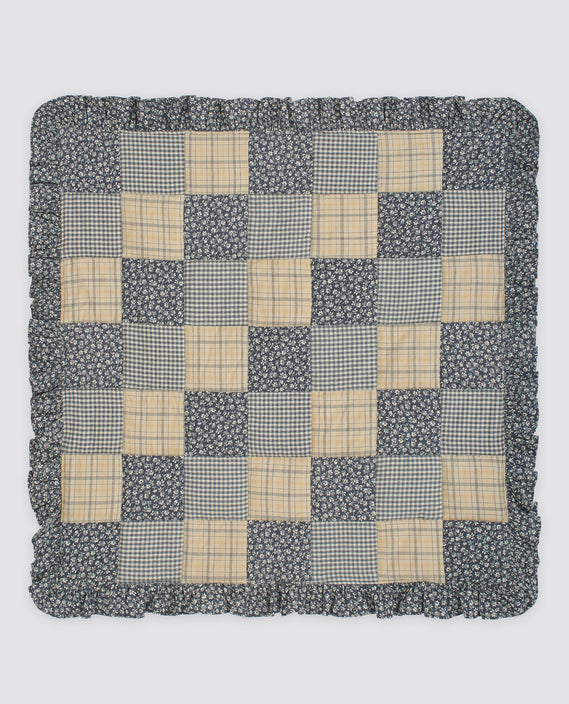 Little Cotton Clothes Patchwork blanket - cove blue